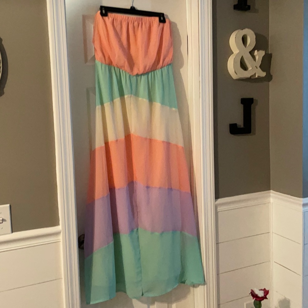 Charlotte Russe xl chevron maxi dress